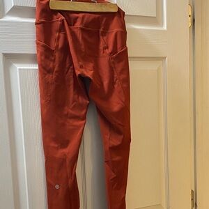 lululemon athletica Burnt Orange High-Rise Pocket Leggings